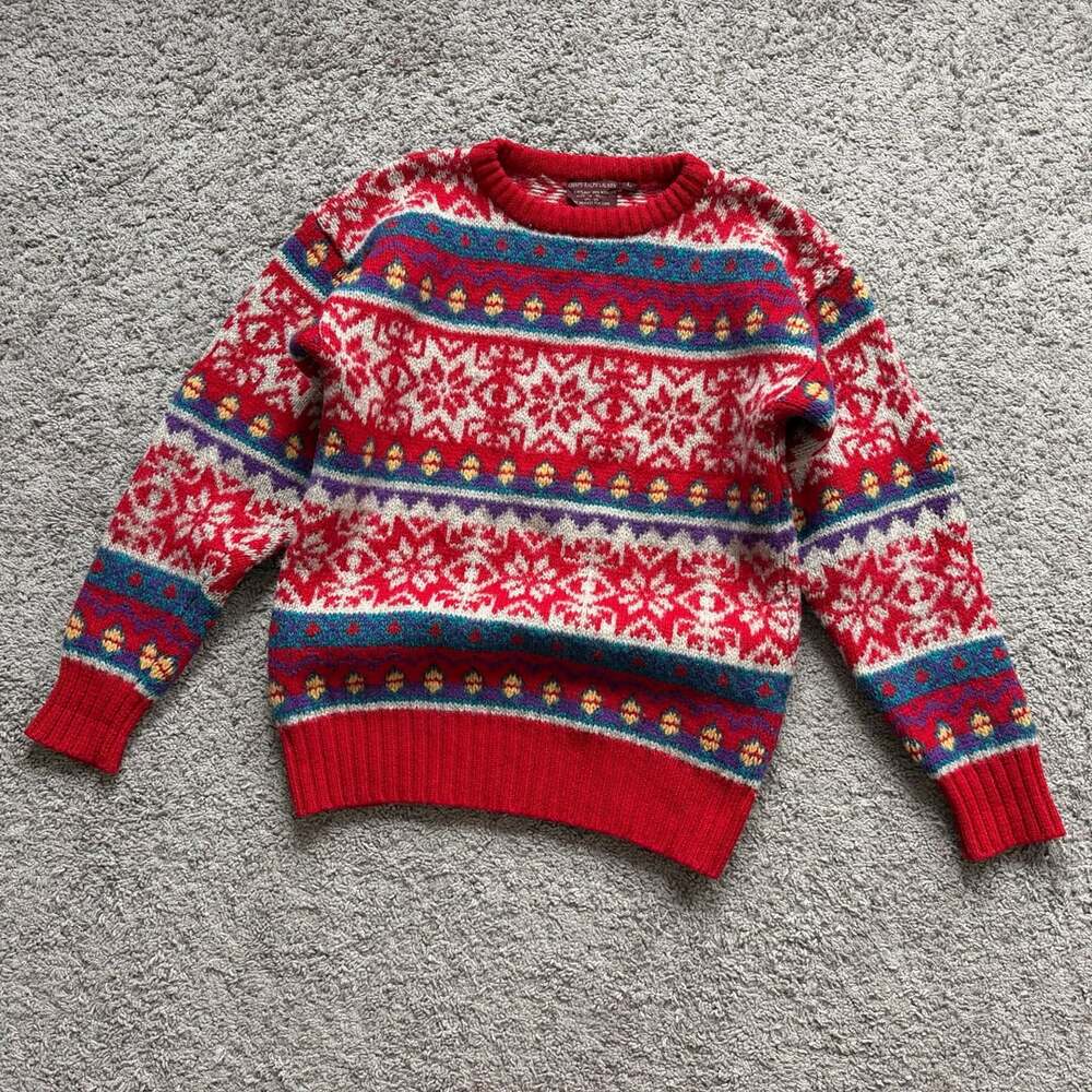 Vintage Ralph Lauren Heavyweight Wool Fair Isle Knit Sweater